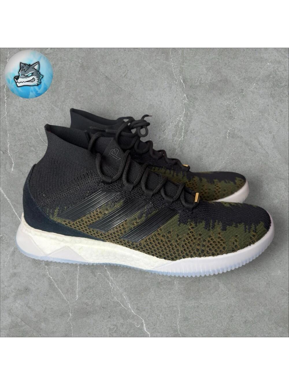 Adidas Paul Pogba Predator Shoes Black Green Indoor Soccer Mens 9 BB7416 New - Picture 5 of 6